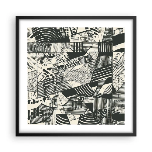 Póster en marco negro - La dinámica del presente - 50x50 cm
