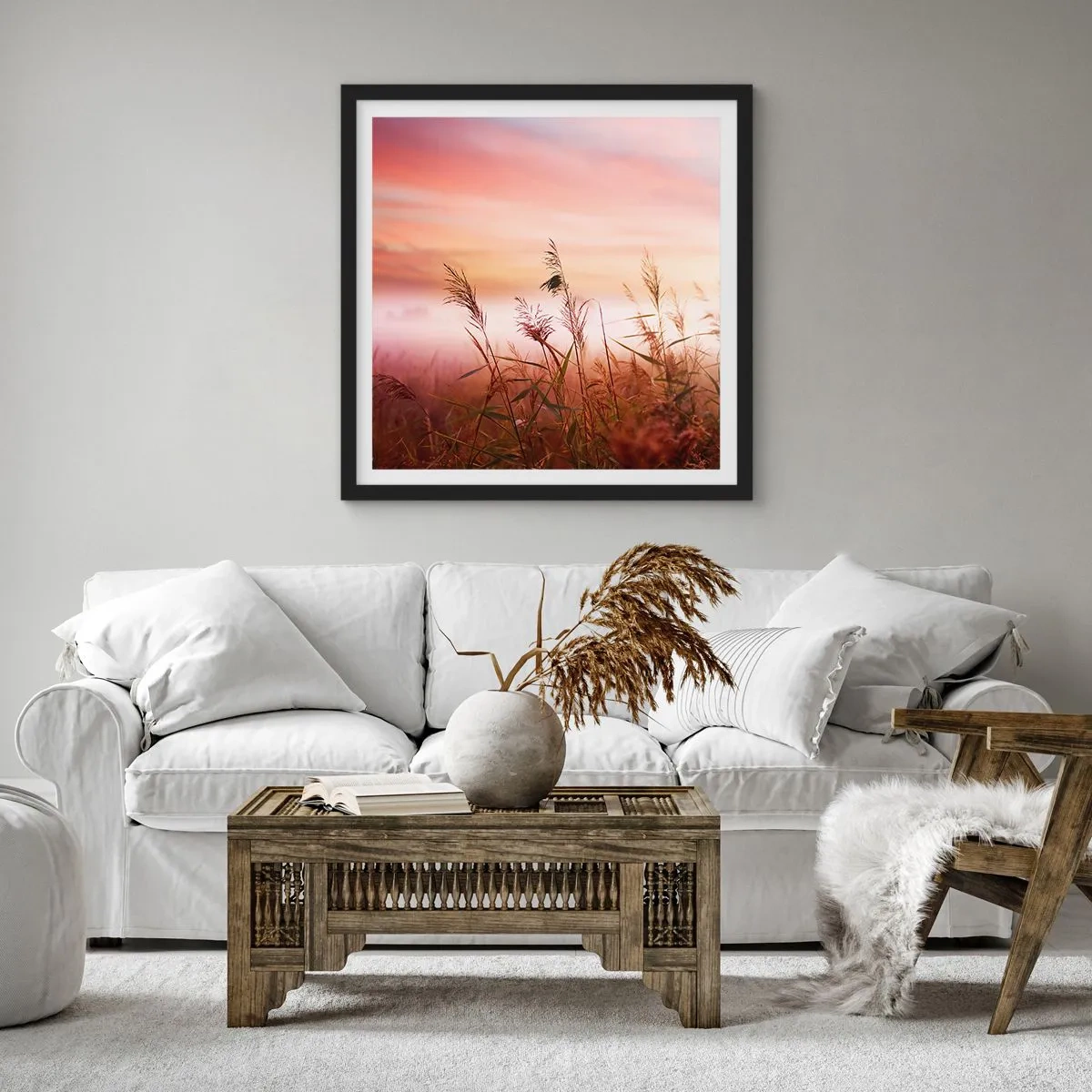 Póster en marco negro - El arte del viento - 60x60 cm