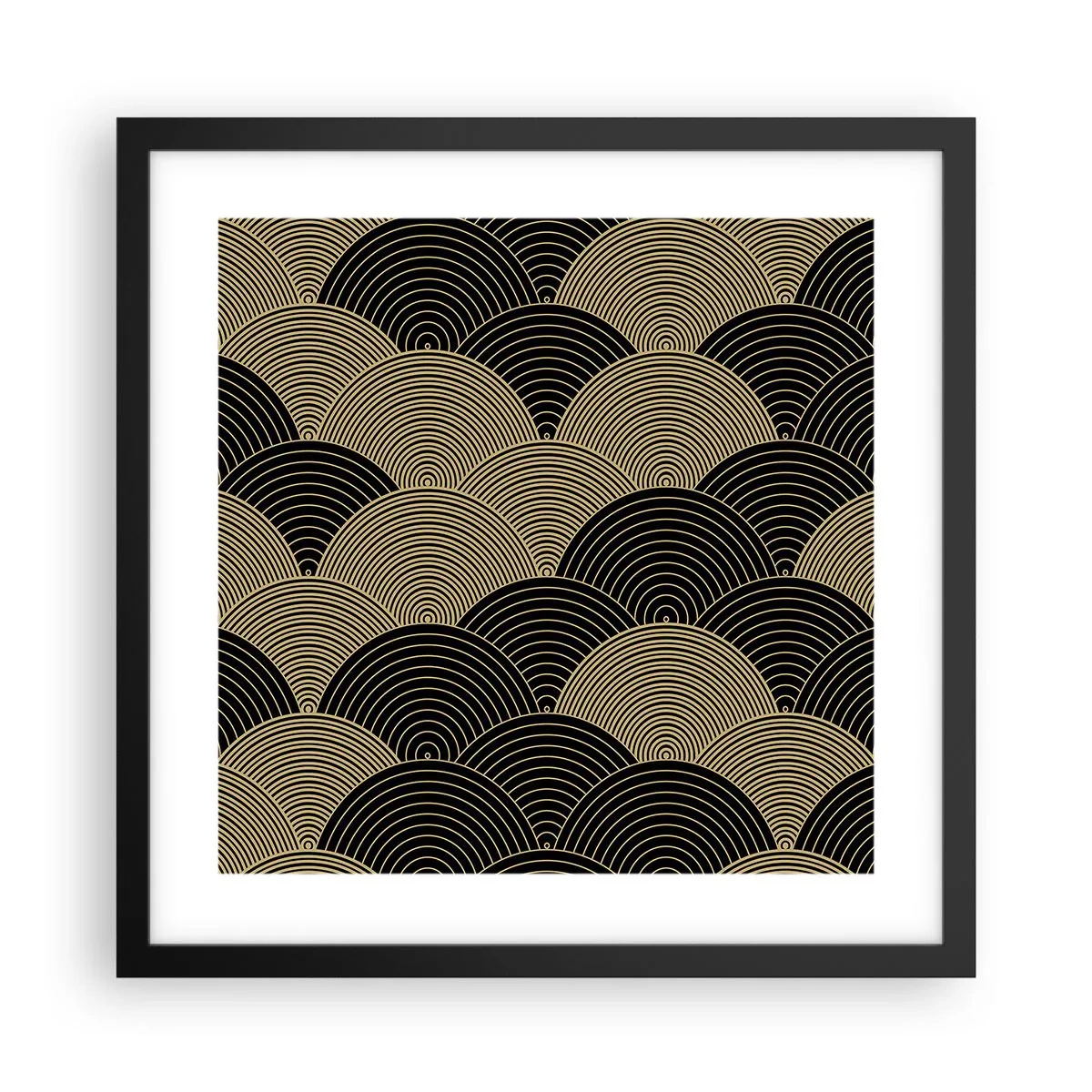 Póster en marco negro - Multiplicación de la unidad - 40x40 cm