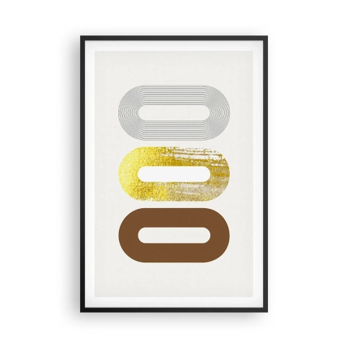 Póster en marco negro - ¡Ooo! - 61x91 cm