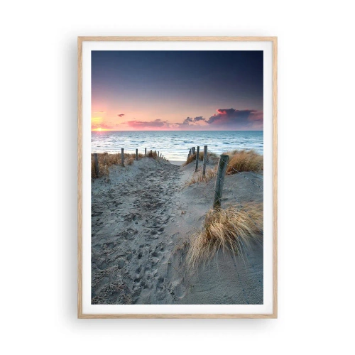 Póster en marco roble claro - Se derramó un arco iris de luminosidad.... - 70x100 cm