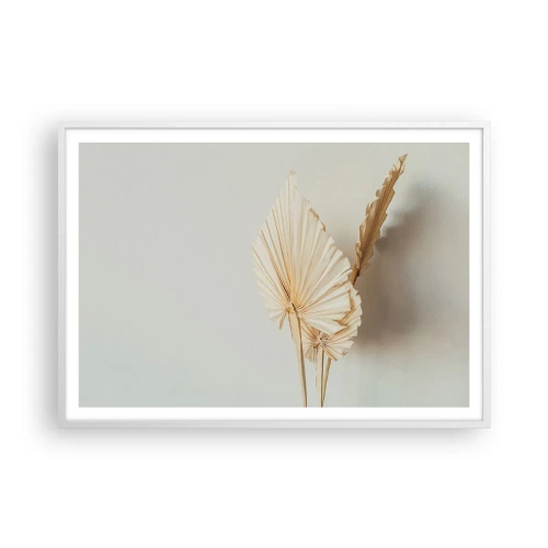 Póster en marco blanco - Armonía y consuelo - 100x70 cm