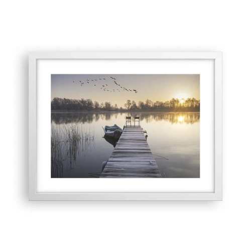 Póster en marco blanco - Volveré en un rato - 40x30 cm