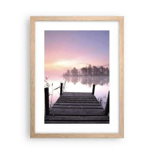 Póster en marco roble claro - De la niebla lila... - 30x40 cm