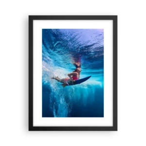 Póster en marco negro - La profundidad de la alegría - 30x40 cm