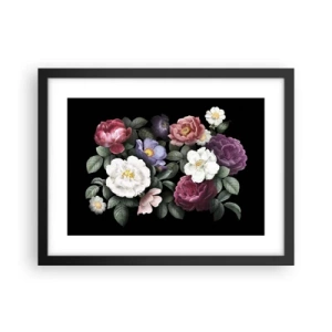 Póster en marco negro - De un jardín inglés - 40x30 cm