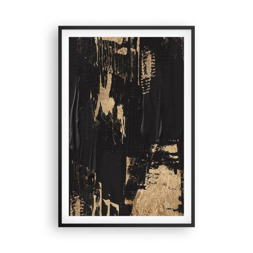 Póster en marco negro - Un rastro de tacto - 61x91 cm
