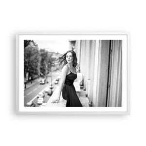 Póster en marco blanco - Ciertamente, parisina - 70x50 cm