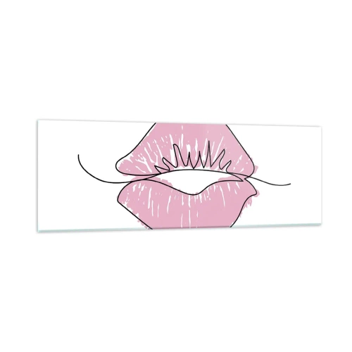 Cuadro sobre vidrio - Impresiones sobre Vidrio - ¿Listo para un beso? - 90x30 cm