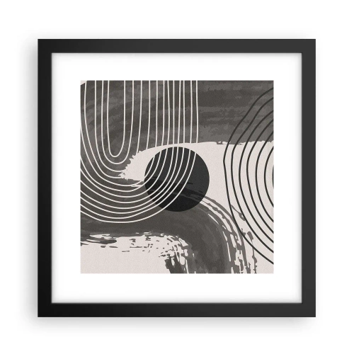 Póster en marco negro - La victoria del óvalo - 30x30 cm