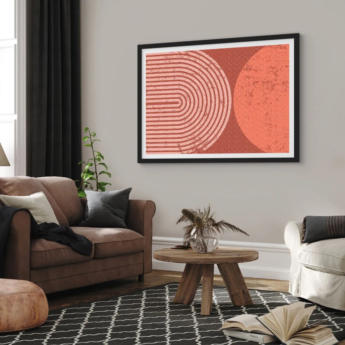 Póster en marco negro - Estrecha relación - 91x61 cm