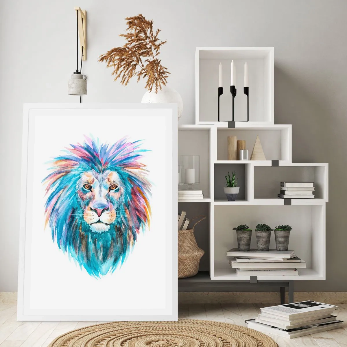 Póster en marco blanco - Aura electrizante - 30x40 cm