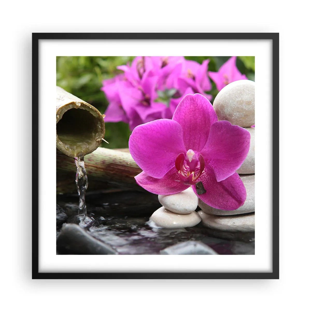 Póster en marco negro - Ya estás descansando - 50x50 cm