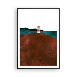 Póster en marco negro - Mirando al mar - 70x100 cm