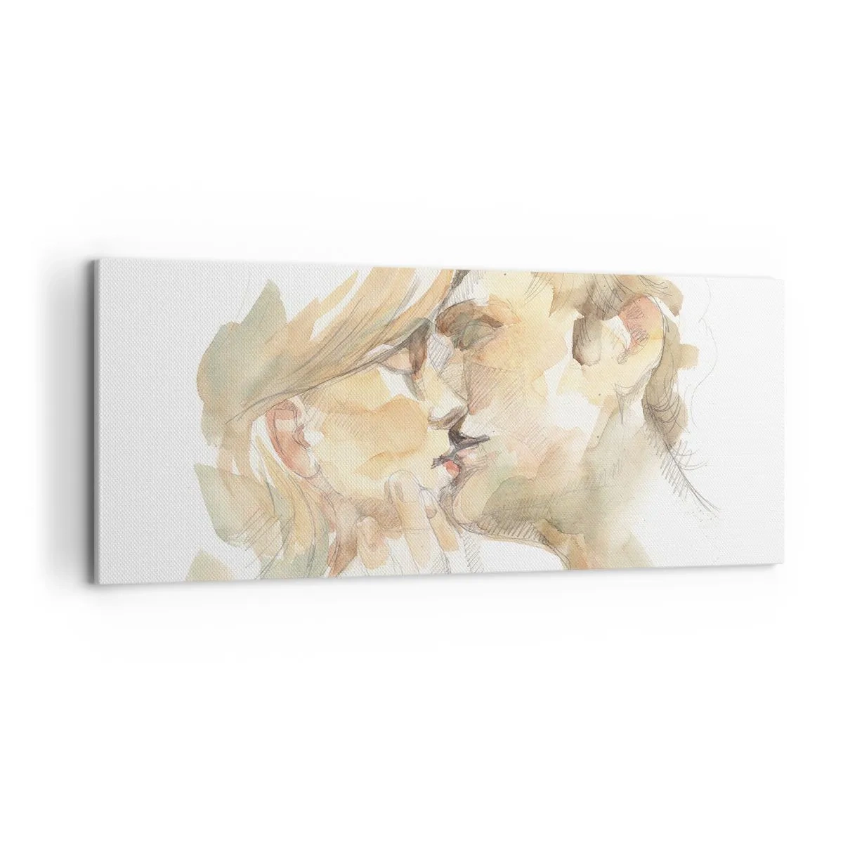 Cuadro sobre lienzo - Impresión de Imagen - ¿La media naranja encontrada? - 100x40 cm