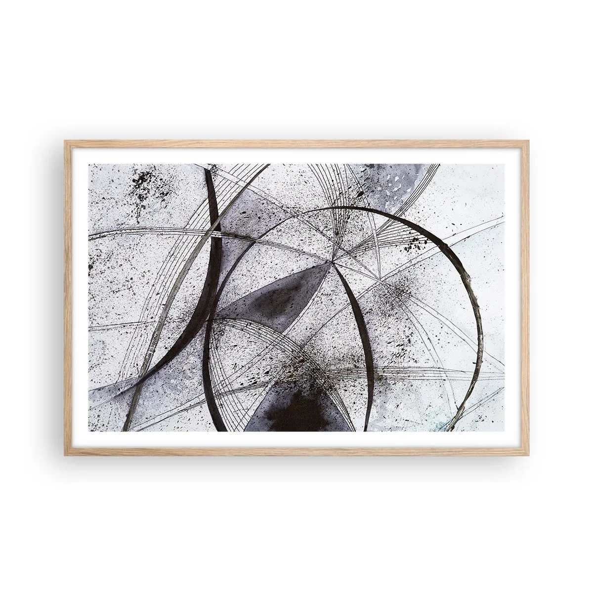 Póster en marco roble claro - Fantasía futurista - 91x61 cm