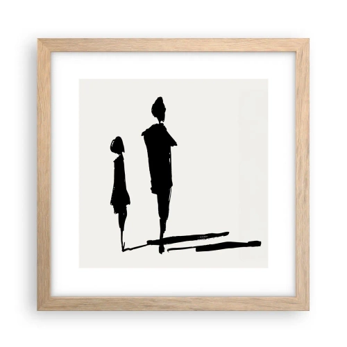 Póster en marco roble claro - ¿Seguro que juntos? - 30x30 cm