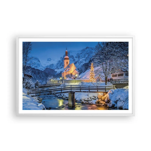 Póster en marco blanco - El espíritu de la Navidad - 91x61 cm