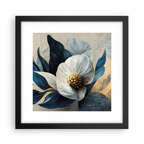 Póster en marco negro - Con un corazón de oro - 30x30 cm