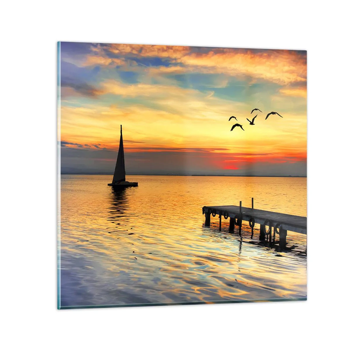 Cuadro sobre vidrio - Impresiones sobre Vidrio - Regresos nocturnos - 60x60 cm