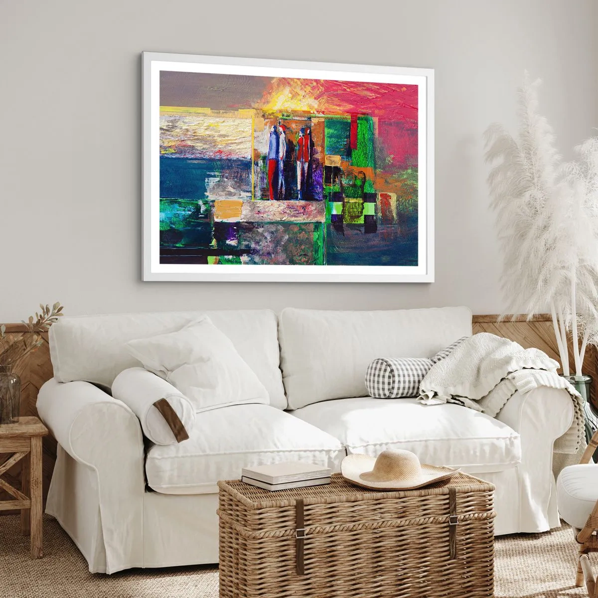 Póster en marco blanco - Relaciones y emociones - 70x50 cm