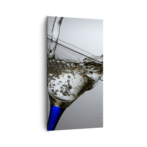 Cuadro sobre lienzo - Impresión de Imagen - Agua cristalina en vaso de vidrio - 55x100 cm