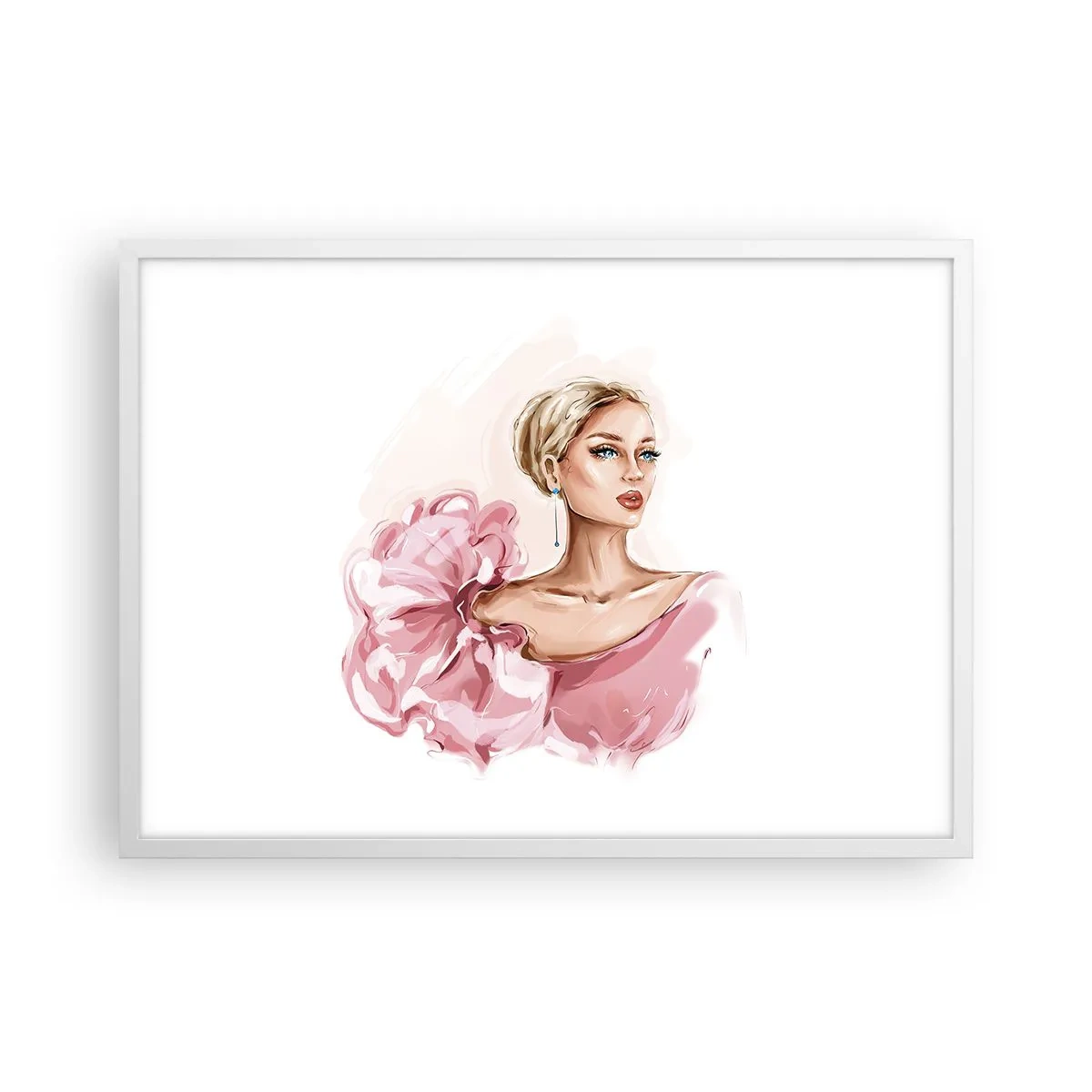 Póster en marco blanco - Recuérdame como una pintura... - 70x50 cm