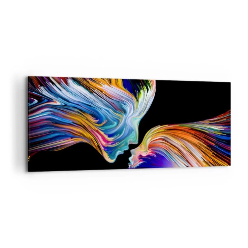 Cuadro sobre lienzo - Impresión de Imagen - Una fusión de energía y luz - 100x40 cm