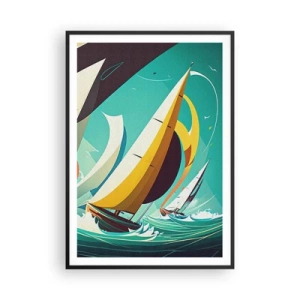 Póster en marco negro - Afrontar los elementos - 70x100 cm