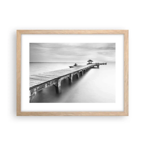 Póster en marco roble claro - Lejos - 40x30 cm