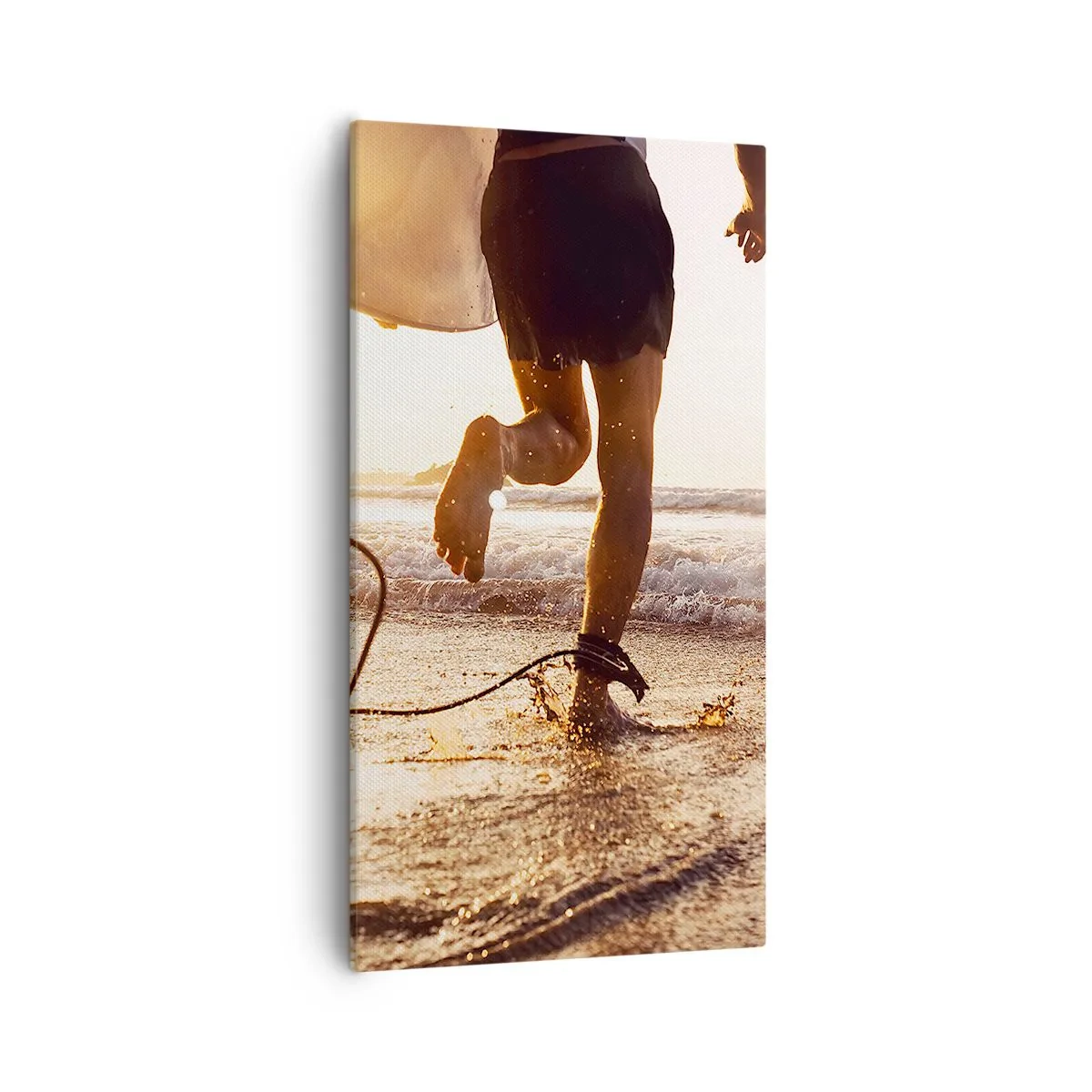 Cuadro sobre lienzo - Impresión de Imagen - Para enfrentar la ola - 55x100 cm