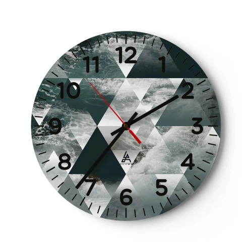 Reloj de pared - Reloj de vidrio - Una perspectiva de cristal - 30x30 cm