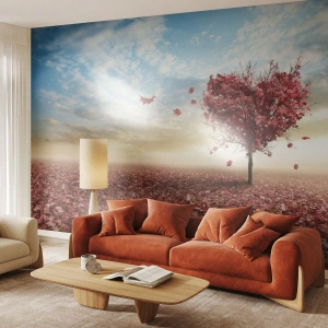Fotomural Autadhesivo Deluxe Sticker - Amor de otoño - Paisaje, Gráficos, Árbol - 100x70 cm