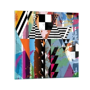 Cuadro sobre vidrio - Impresiones sobre Vidrio - Geométrico y orgánico - 30x30 cm