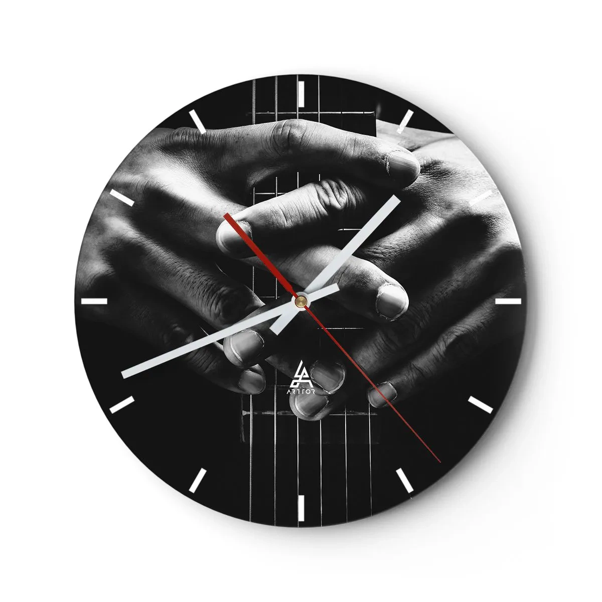 Reloj de pared - Reloj de vidrio - La oración del artista - 30x30 cm