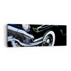 Cuadro sobre lienzo - Impresión de Imagen - Clásicos en plata, negro y blanco - 90x30 cm