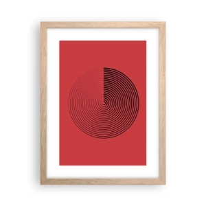 Póster en marco roble claro - Movimiento circular - 30x40 cm