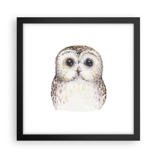 Póster en marco negro - Mírame a los ojos - 30x30 cm