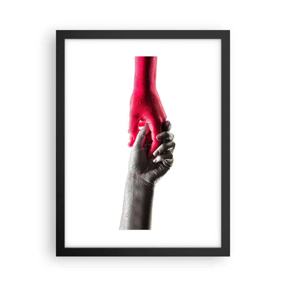Póster en marco negro - Juntos, aunque diferentes - 30x40 cm