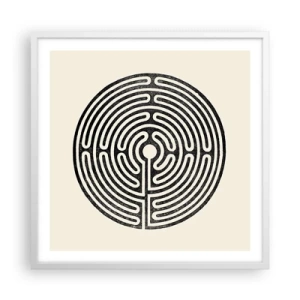 Póster en marco blanco - Orden misterioso - 60x60 cm