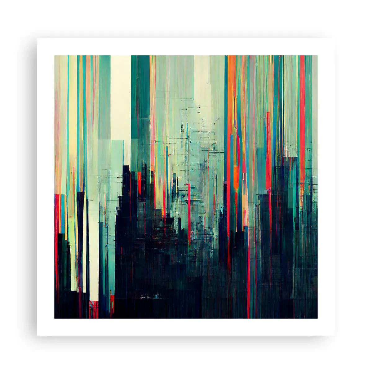Póster - Ciudad futurista - 60x60 cm