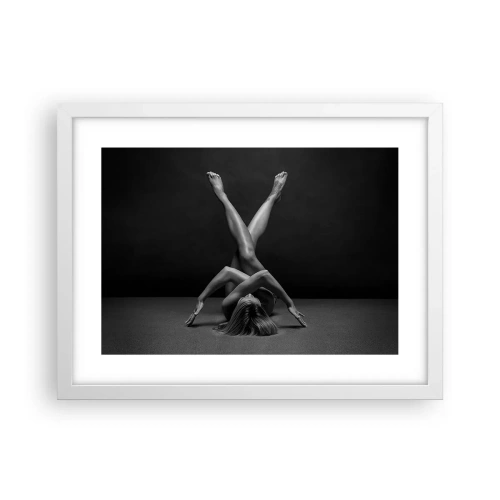 Póster en marco blanco - Geometría al desnudo - 40x30 cm