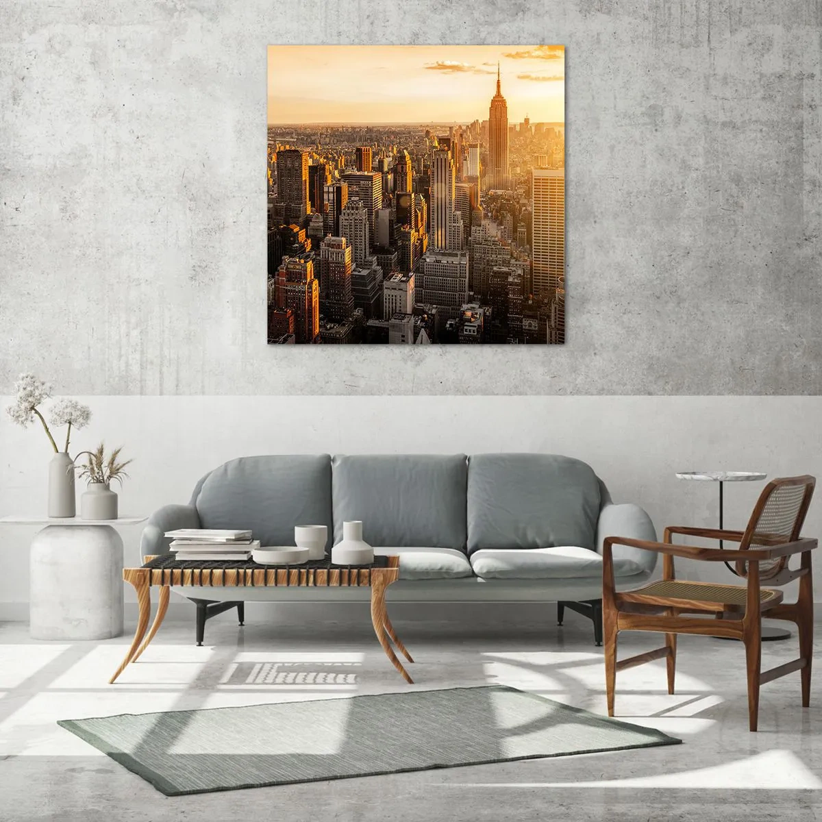 Cuadro sobre vidrio - Impresiones sobre Vidrio - Creciendo al sol - 50x50 cm