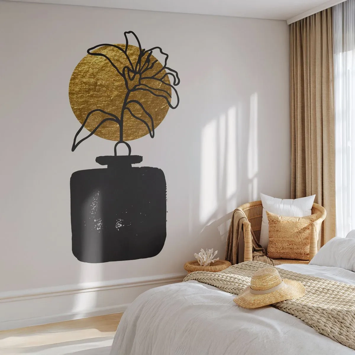 Fotomural Autadhesivo Deluxe Sticker - Belleza en equilibrio - Florero, flores, Minimalismo - 250x175 cm