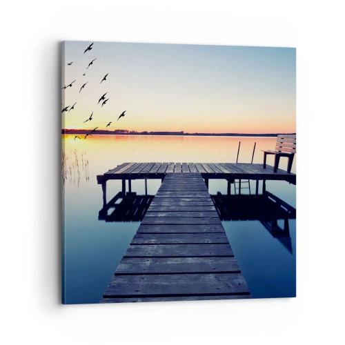 Cuadro sobre lienzo - Impresión de Imagen - Fue un buen día - 70x70 cm