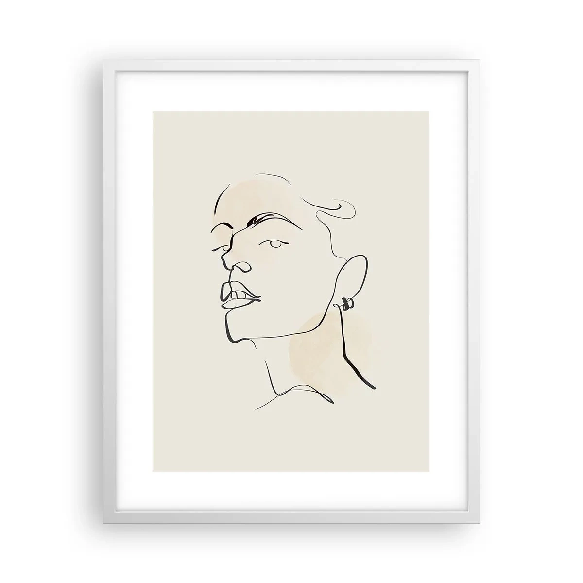 Póster en marco blanco - Una mirada orgullosa - 40x50 cm