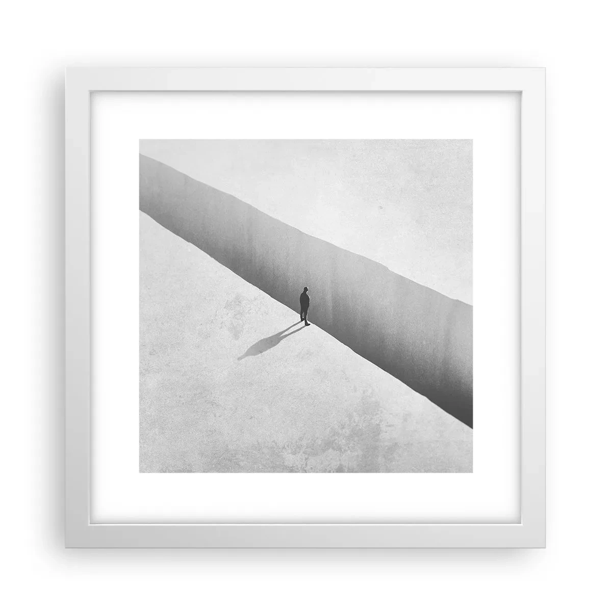 Póster en marco blanco - Sin un destino claro - 30x30 cm