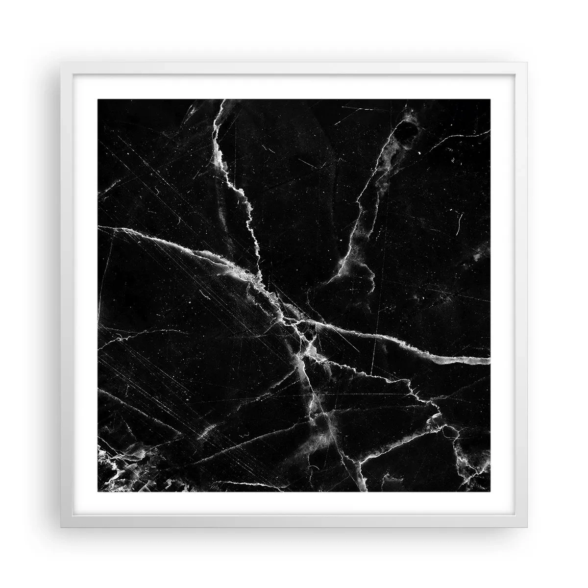 Póster en marco blanco - La vida secreta de la piedra - 60x60 cm