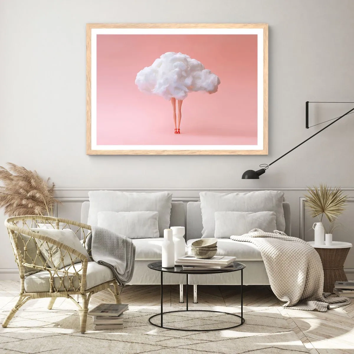 Póster en marco roble claro - Dulce promesa - 91x61 cm