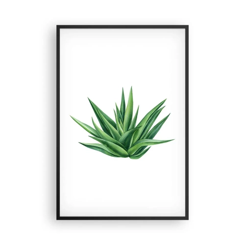 Póster en marco negro - Verde - fuerza - vida - 61x91 cm